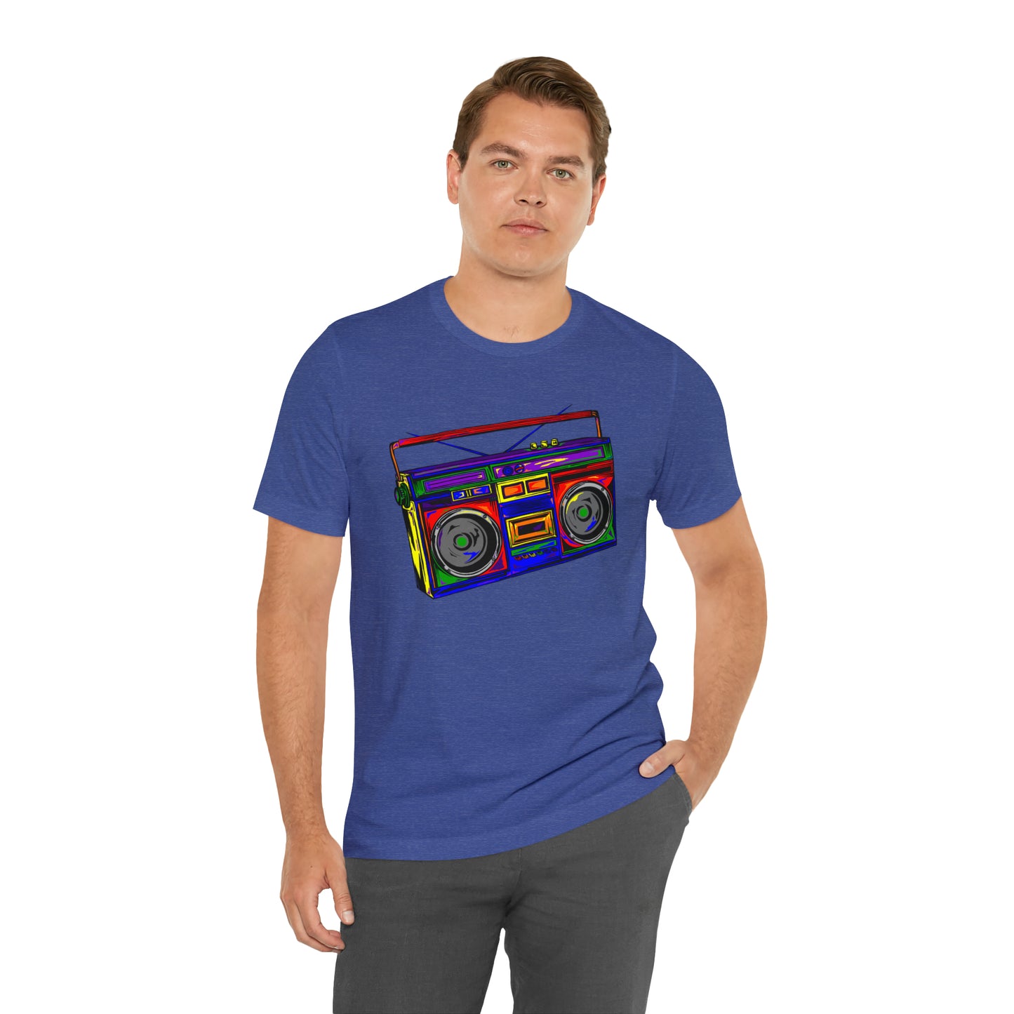 Rainbow Full Color Boombox Unisex Heavy Cotton Tee