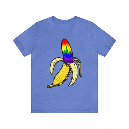 Rainbow Banana Unisex Jersey Short Sleeve Tee