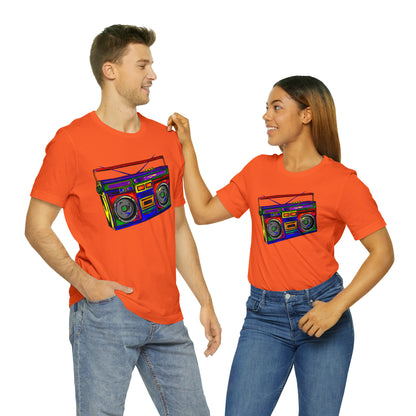 Rainbow Full Color Boombox Unisex Heavy Cotton Tee