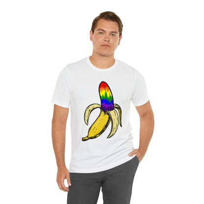 Rainbow Banana Unisex Jersey Short Sleeve Tee