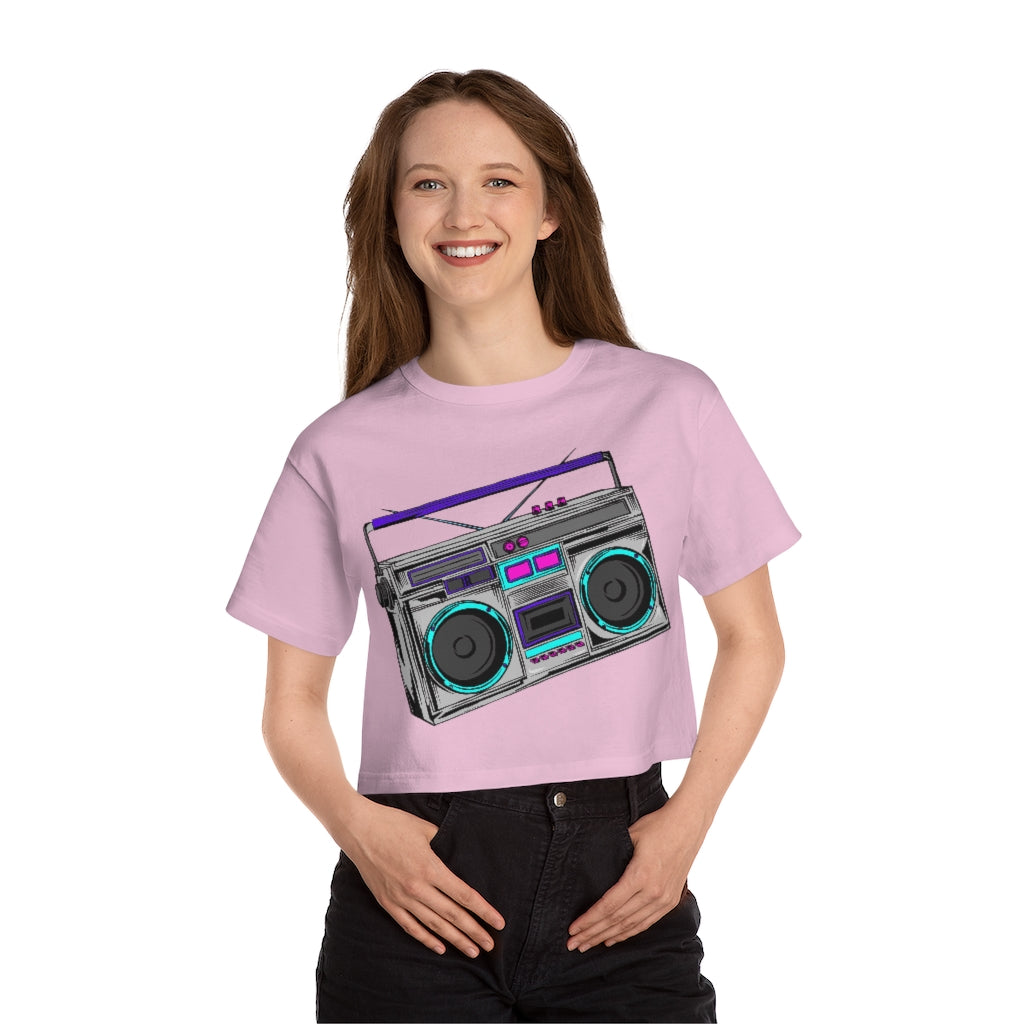 Electric Boombox Women Crop Tee