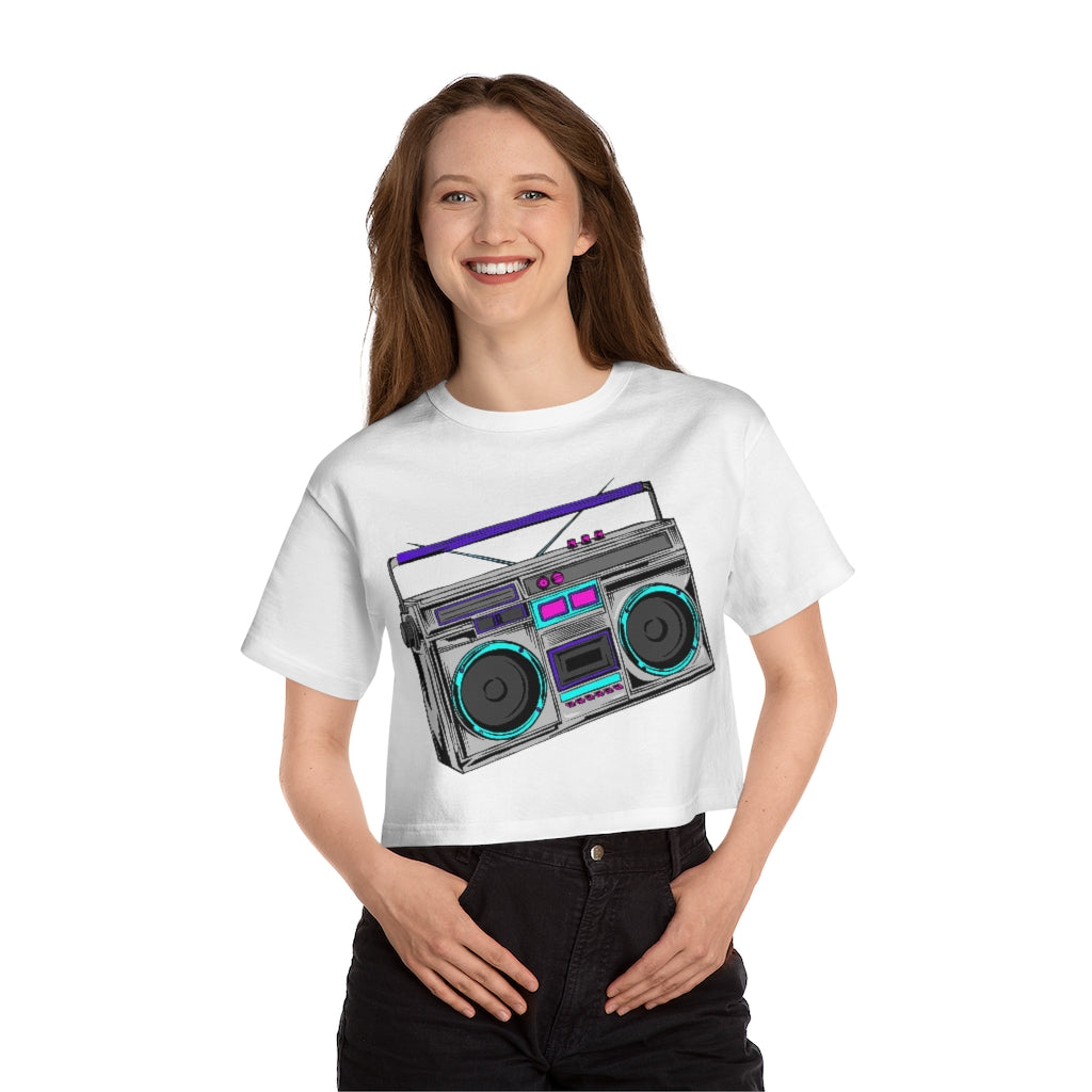 Electric Boombox Women Crop Tee