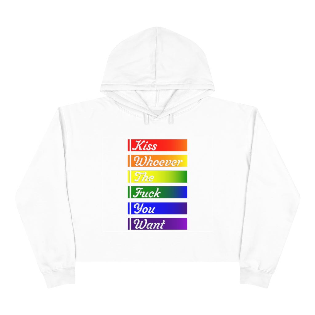 Kiss Whoever Crop Hoodie