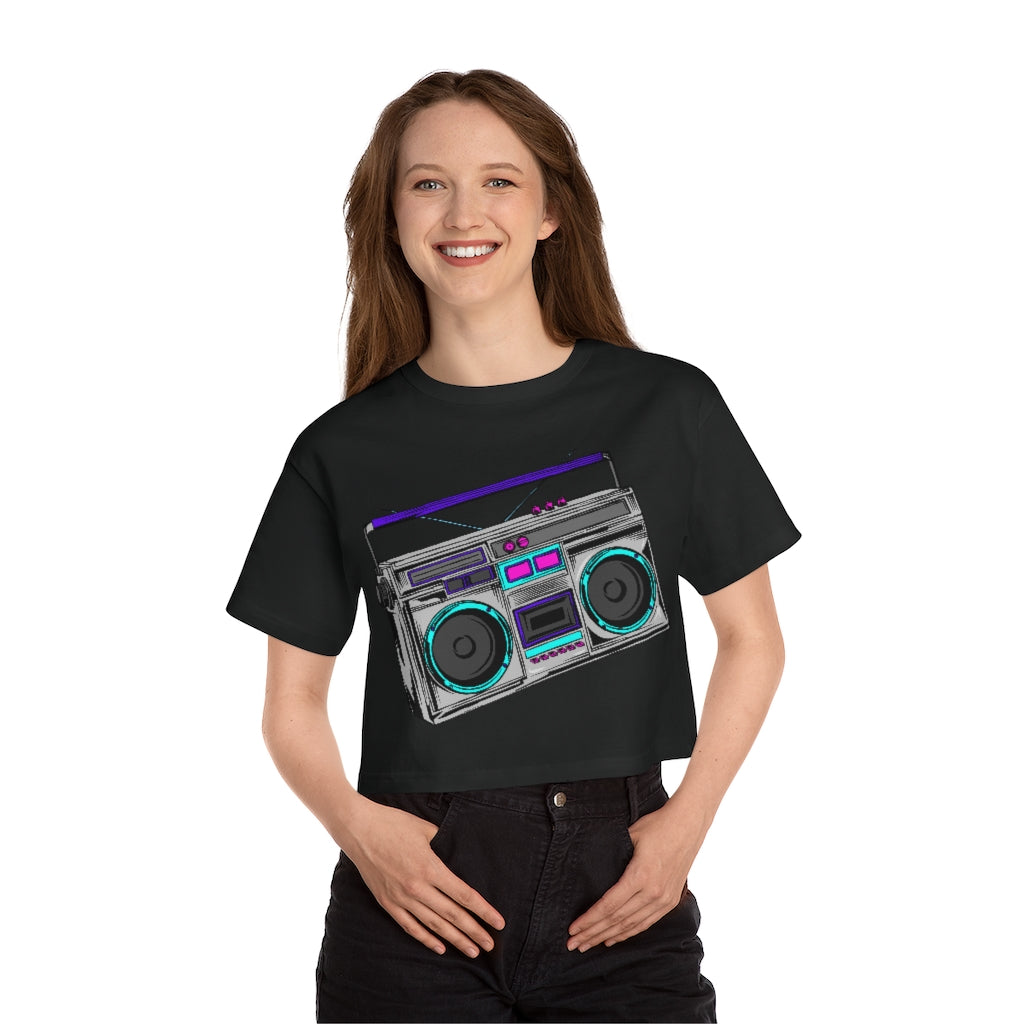 Electric Boombox Women Crop Tee