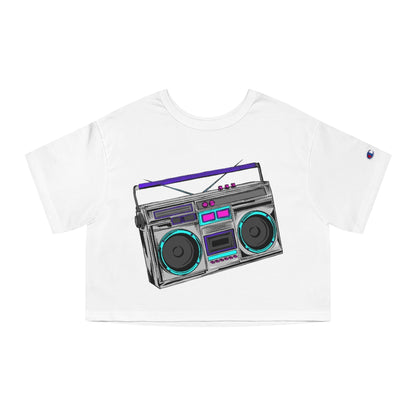 Electric Boombox Women Crop Tee