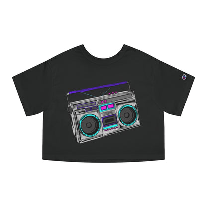 Electric Boombox Women Crop Tee