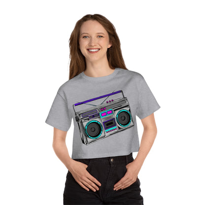 Electric Boombox Women Crop Tee