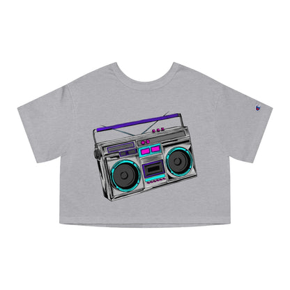 Electric Boombox Women Crop Tee