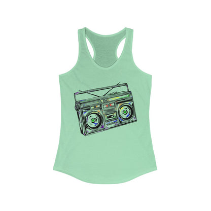 Rainbow Boombox Women Racerback Tank