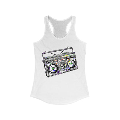 Rainbow Boombox Women Racerback Tank