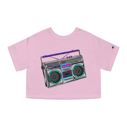 Electric Boombox Women Crop Tee